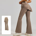High-Waist Flared Skirt Pants