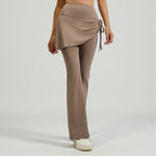 High-Waist Flared Skirt Pants