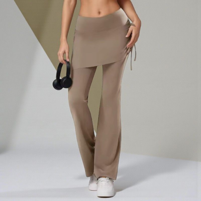 High-Waist Flared Skirt Pants
