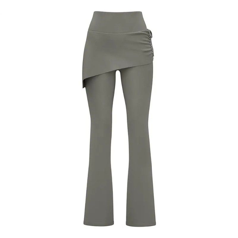 High-Waist Flared Skirt Pants