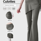 High-Waist Flared Skirt Pants