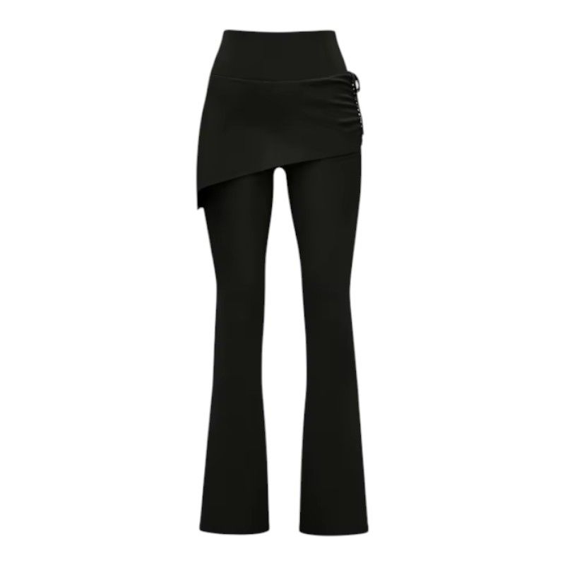 High-Waist Flared Skirt Pants
