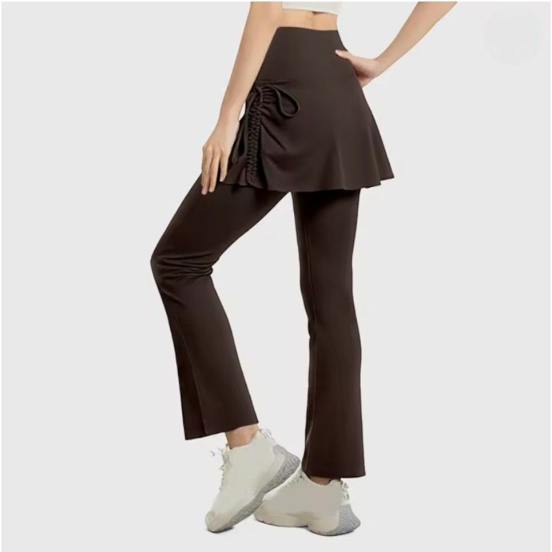 High-Waist Flared Skirt Pants