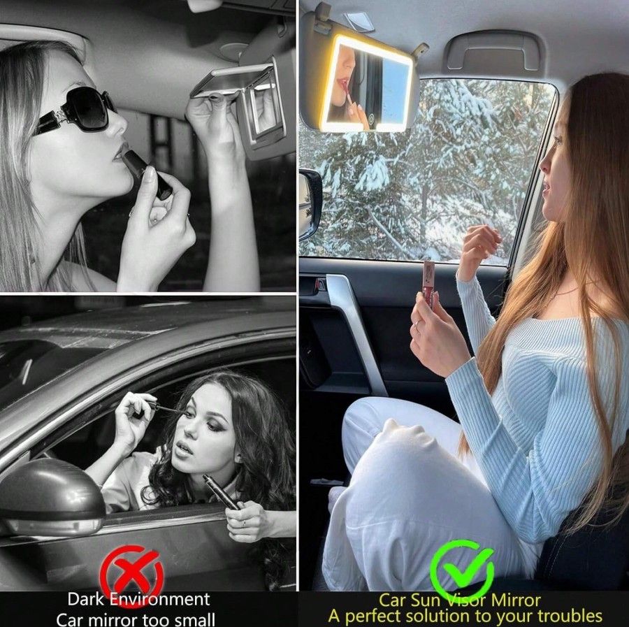 Sun Visor LED Makeup Mirror