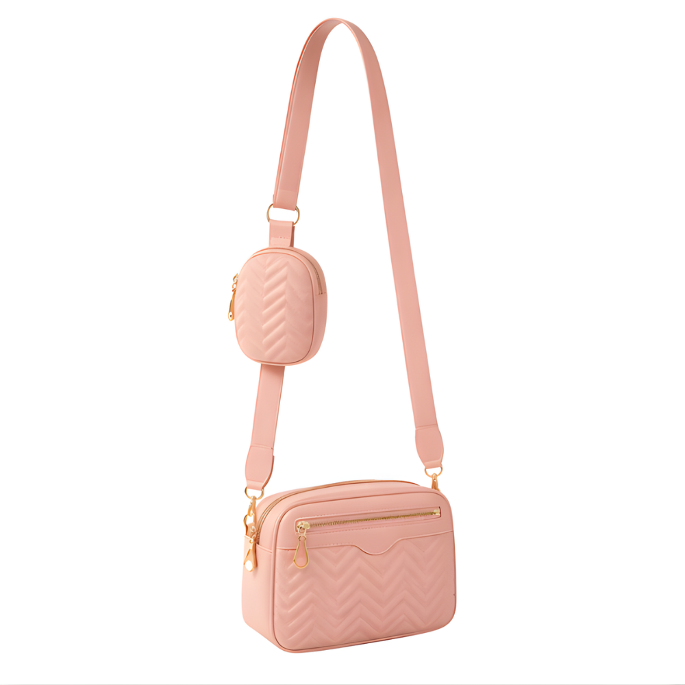 Embroidered Strap Square Bag