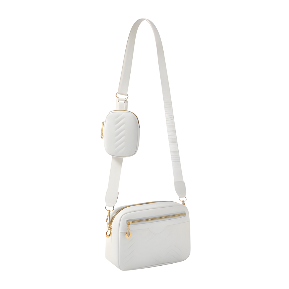 Embroidered Strap Square Bag