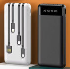 Power Bank with Built-In Cables