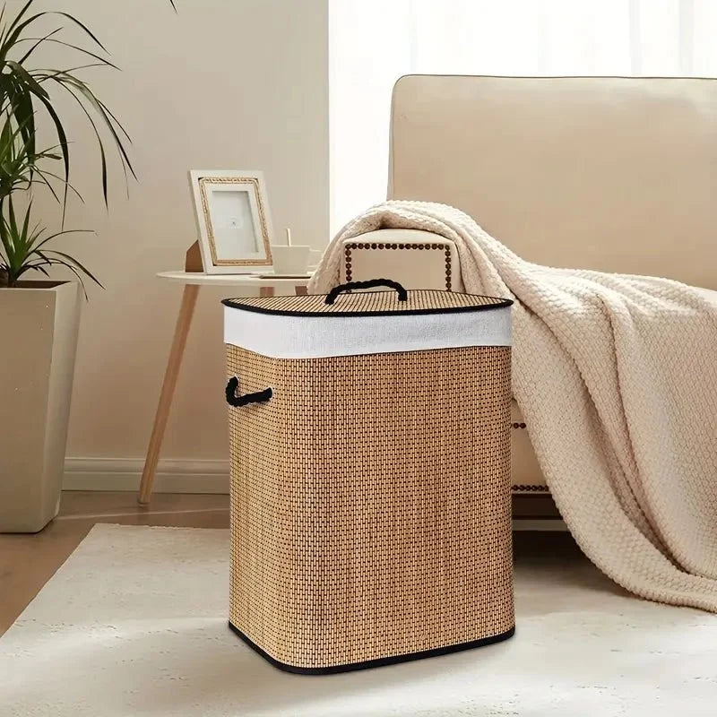 Rectangle Bamboo Laundry Basket